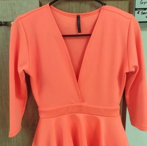 Vintage Body Con Dress with Plunging V-Neckline